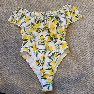 ReVamped charlotte russe off the shoulder one piece bathing suit NWT